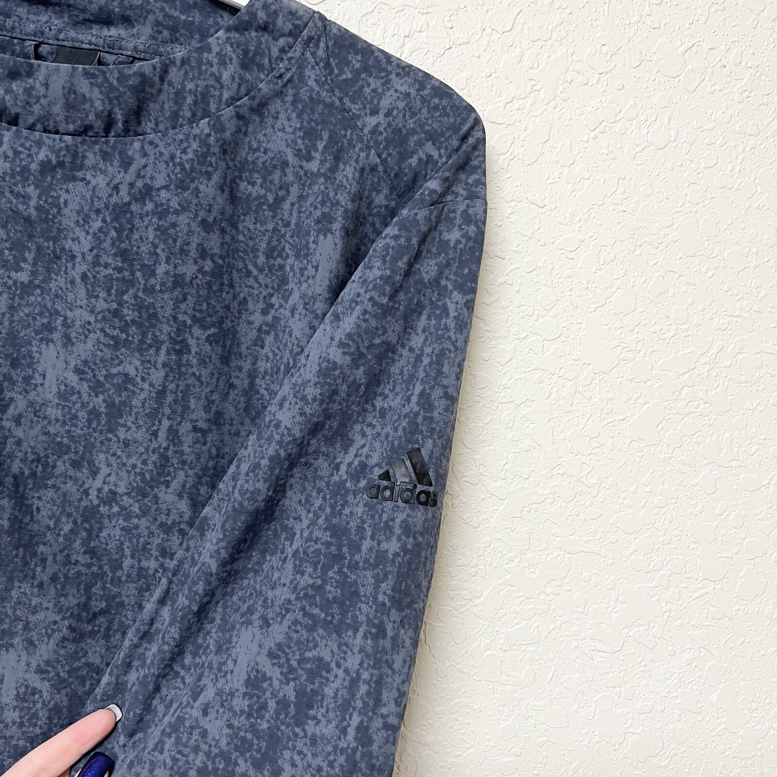 Adidas Stonewashed Zip Crew Neck Pullover Lightwe… - image 3