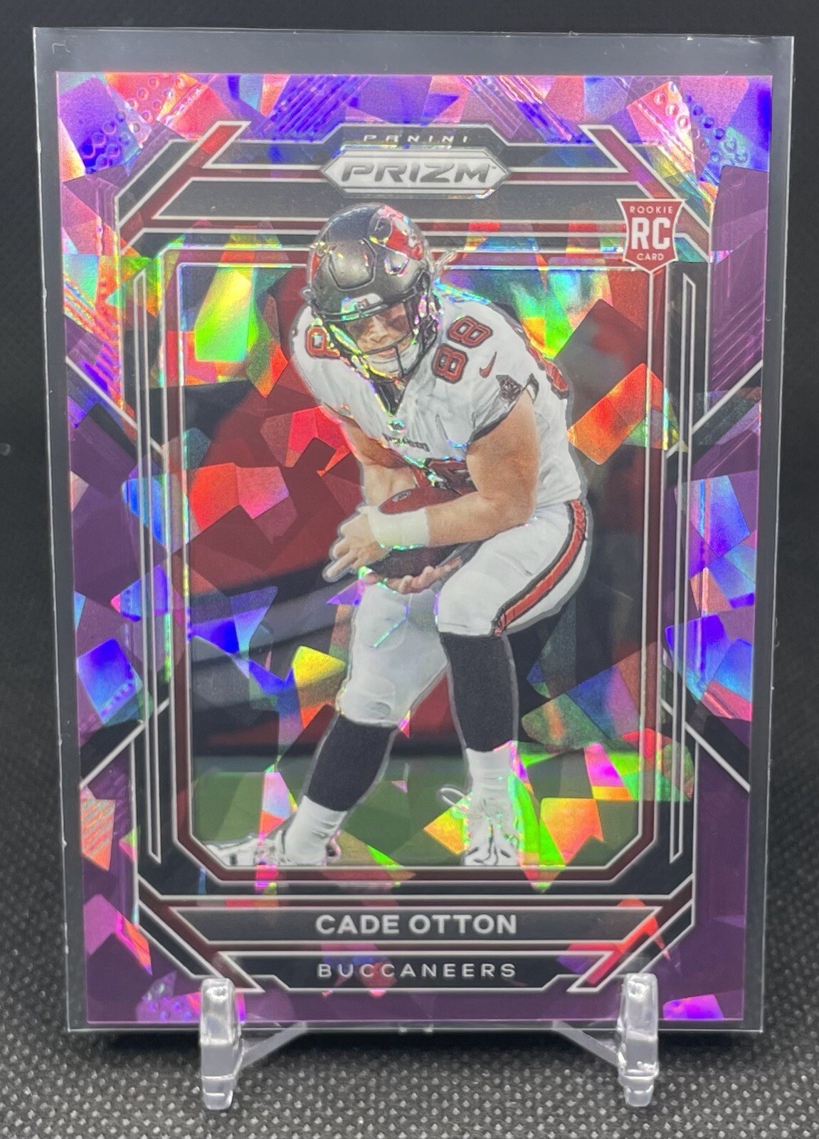 2022 Panini Prizm Cade Otton Rookie Purple Ice /225 #362 Tampa Bay Buccaneers