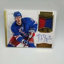 2013-14 Panini Dominion Derek Stepan Patch Auto Gold /99 - #AP-DX