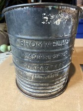 VTG Hand Held & Crank Bromwell's Metal 5 Cup Measuring Sifter Made In USA