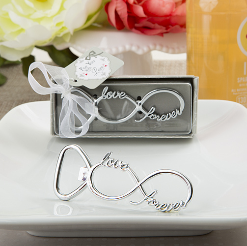 Infinity Love Forever Metal Bottle Opener Bridal Shower Wedding Favor