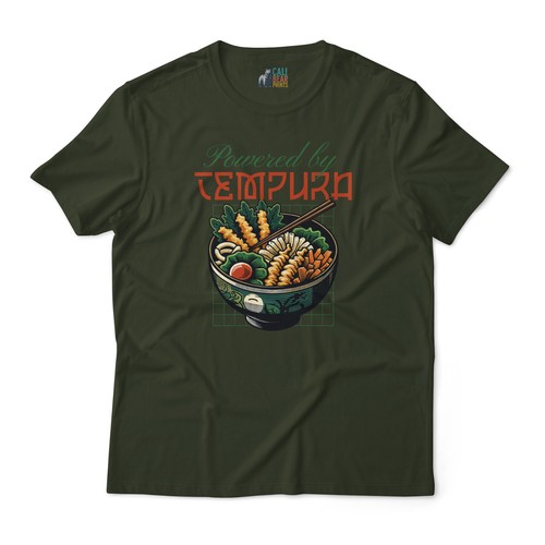 Camiseta gráfica Powered by Tempura - Camiseta amante de la comida japonesa - Unisex - Imagen 7 de 10
