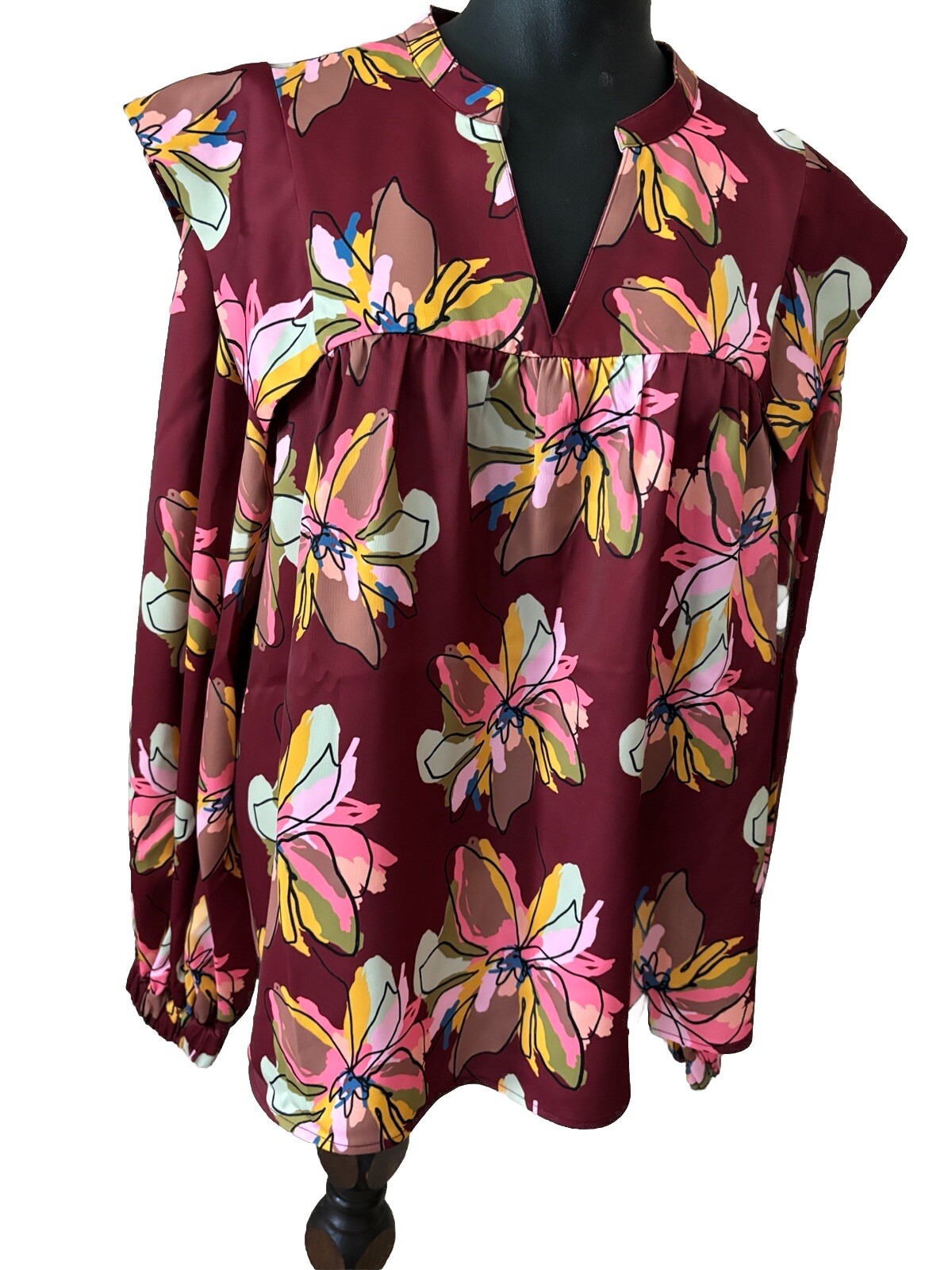NWOT Crosby by Mollie Burch Gaines Top in Gallery Floral  ( L ) image 2