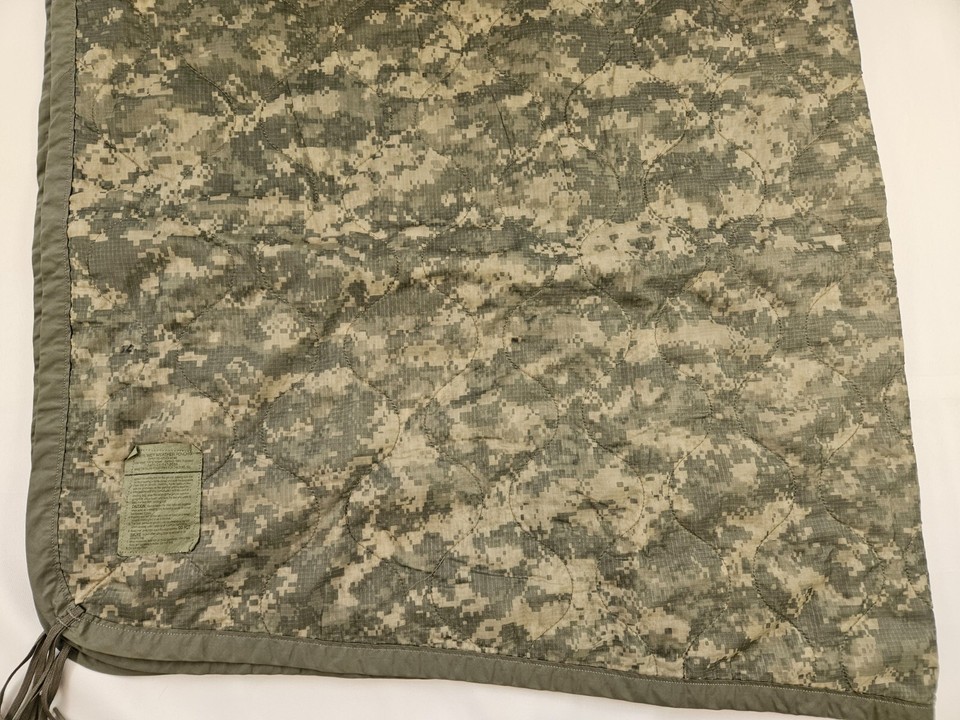 Genuine US Military ACU Digital Camo Poncho Liner 'Woobie' Blanket - Used, Field Tested