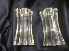 ORREFORS FORSYTHIA set of 2 CRYSTAL CANDLESTICKS ART DECO clear EXCELLENT! — photo 6
