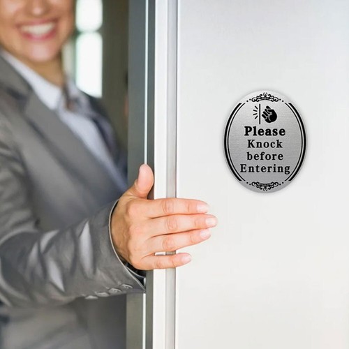 Türschild „Bitte klopfen, bevor Sie eintreten“: 2 Stück „Bitte - Bild 12 von 12