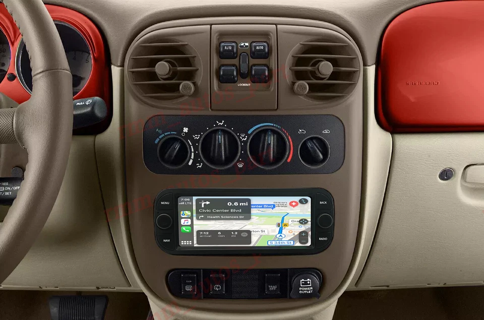 CarPlay para Chrysler PT Cruiser 2002-2006 Android 13 coche estéreo radio GPS WIFI Foto 3 de 4