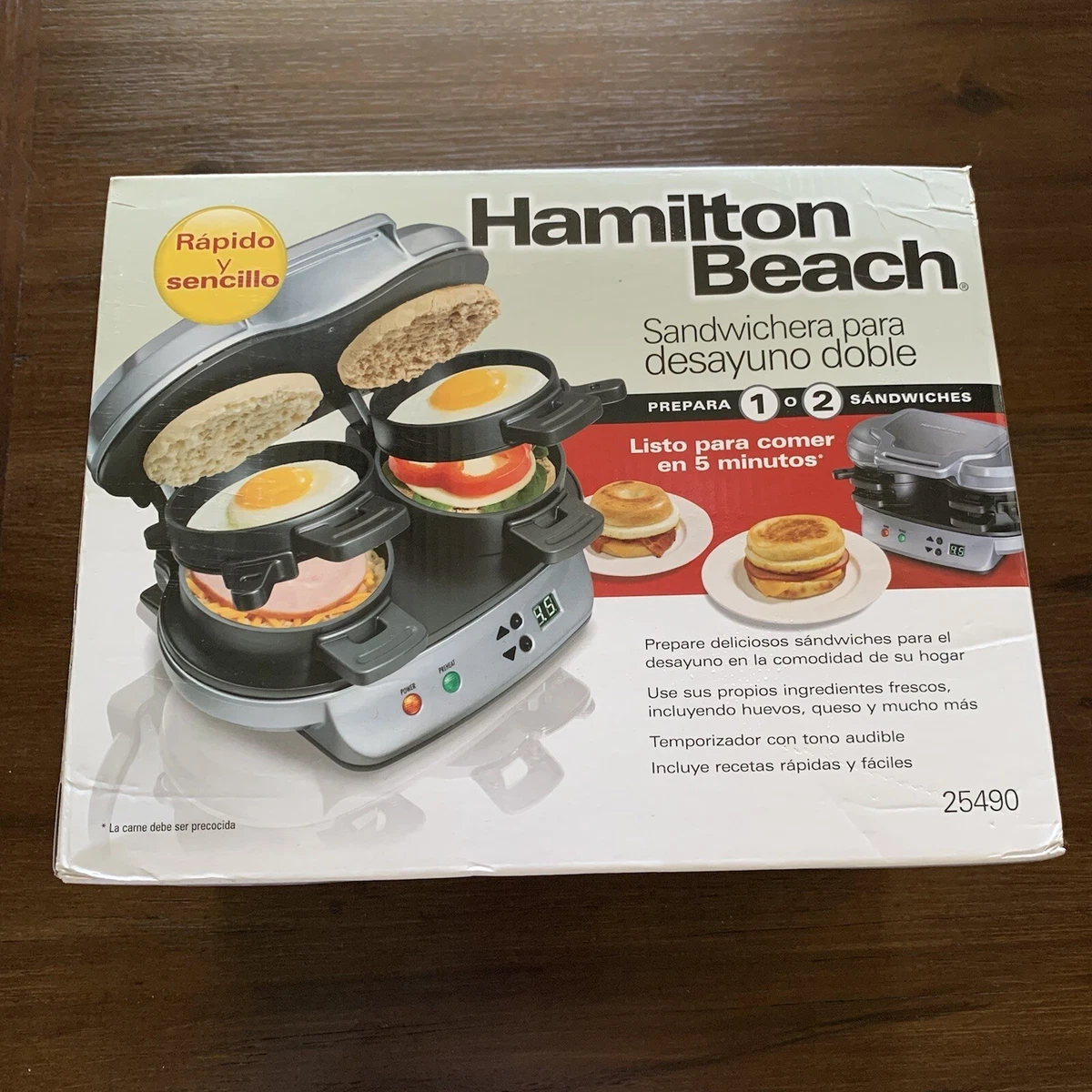 Hamilton beach sandwichera para el desayuno doble new arrivals