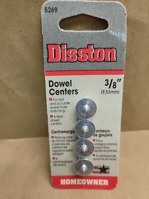 Disston 3/8'' Dowel Center Set  #5269    Wood Dowel Tip Center NOS USA