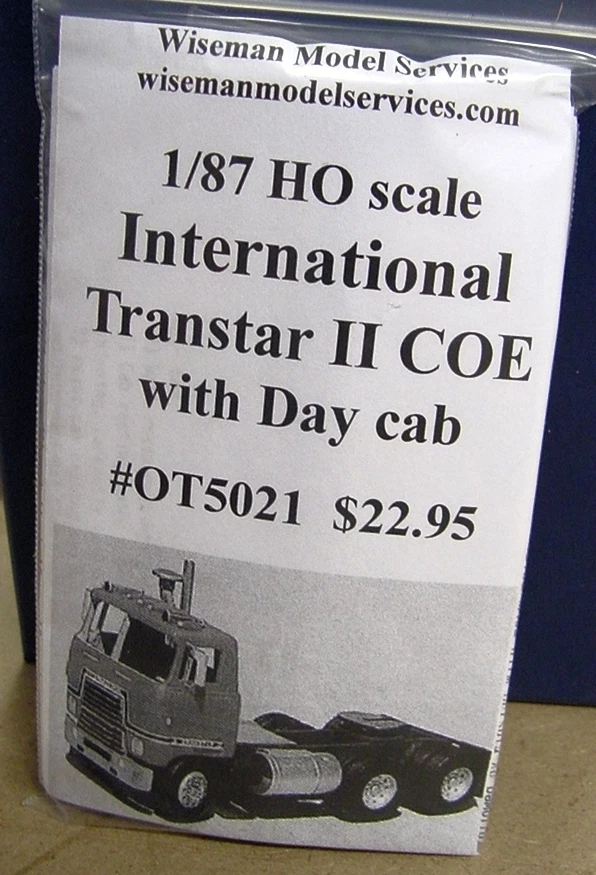 HO 1/87 INTERNATIONAL TRANSTAR II COE DAY CAB SEMI TRUCK KIT WISEMAN KIT OT5021  - Image 4 of 4