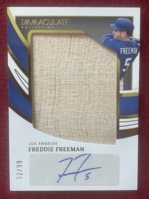 Freddie Freeman Auto/Jumbo Bat Relic /99! 2022 Immaculate Collection JBS-FF LAD