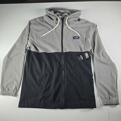  Billabong Men Full Zip Abner Hoodie Jacket Size  S  NWT Gray Black