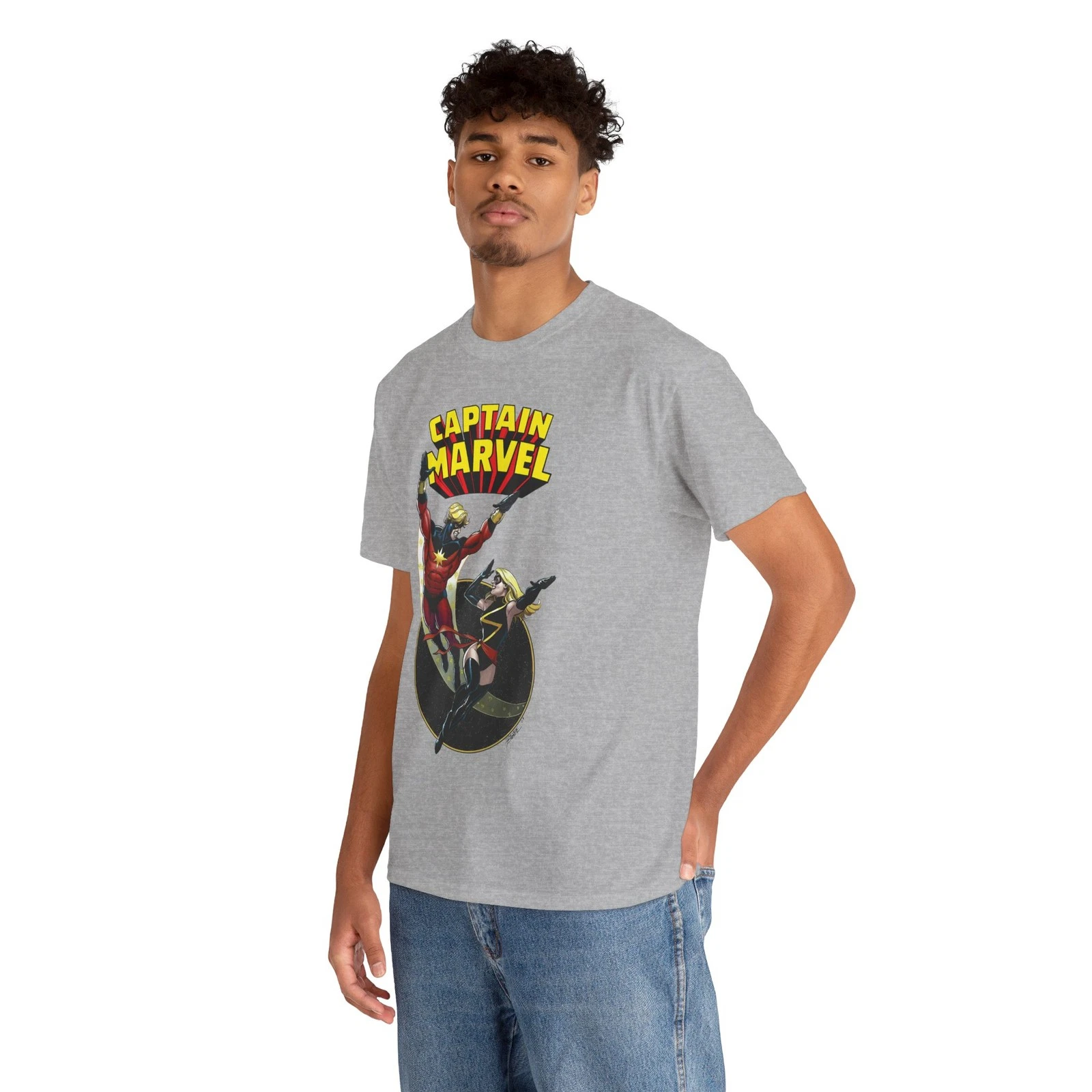Captain Marvel T-Shirt - George Perez Art - Mar-Vell, Carol Danvers