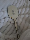 Vintage Art Deco Celluloid Hand Mirror Cream Ivory 1930s Arrow Motif Vanity — photo 2