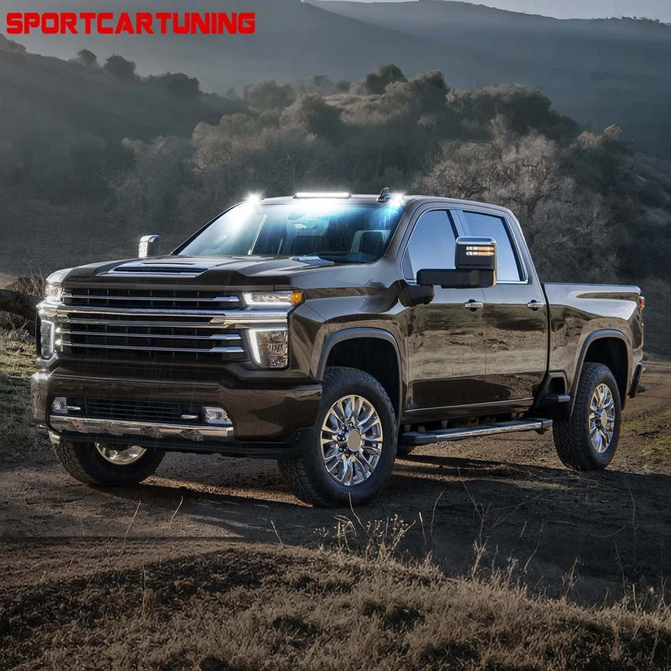 LED Top Cab Roof marker Light kit For 2020 2021+Chevrolet Silverado 2500 3500 HD — 第 3/4 张图片