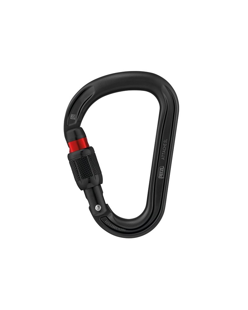 - Mosquetón Petzl Attache con bloqueo de tornillo, negro