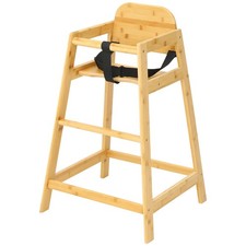 2026 Bamboo High Chair for Baby and Toddler Restaurant, Style Stackable HighC...
