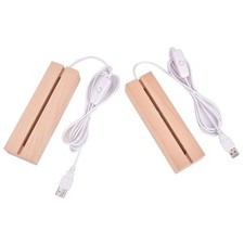Hölzerne LED-Lampensockel USB-Kabelschalter Nachtlicht 3D LED-Nachtlampensockzk