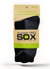 Sugar Free Sox Crew Length Health & Comfort Active Fit Black/Gray Socks Unisex 