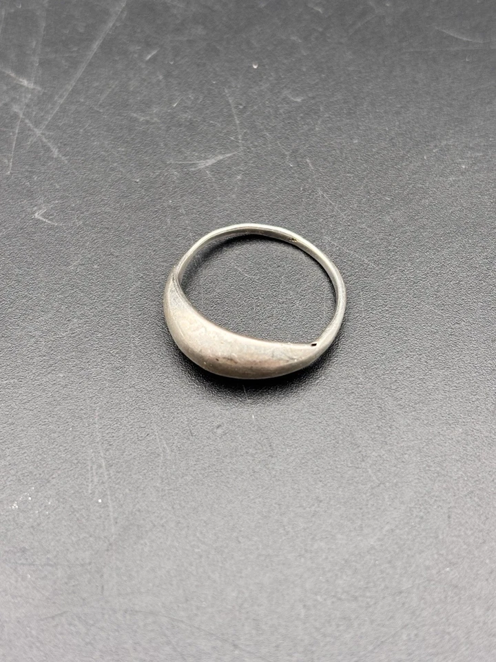 Bague En Argent Massif Vintage Ancien Taille 54 - Photo 1/4