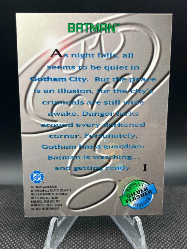 1995 Fleer Marvel Metal Silver Flasher Batman Forever #1 NM/M - Image 2 of 2