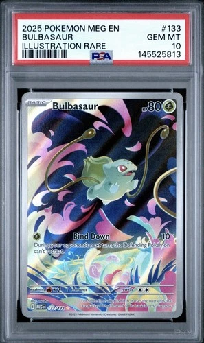 2025 POKEMON MEG EN-MEGA EVOLUTION ILLUSTRATION RARE #133 BULBASAUR