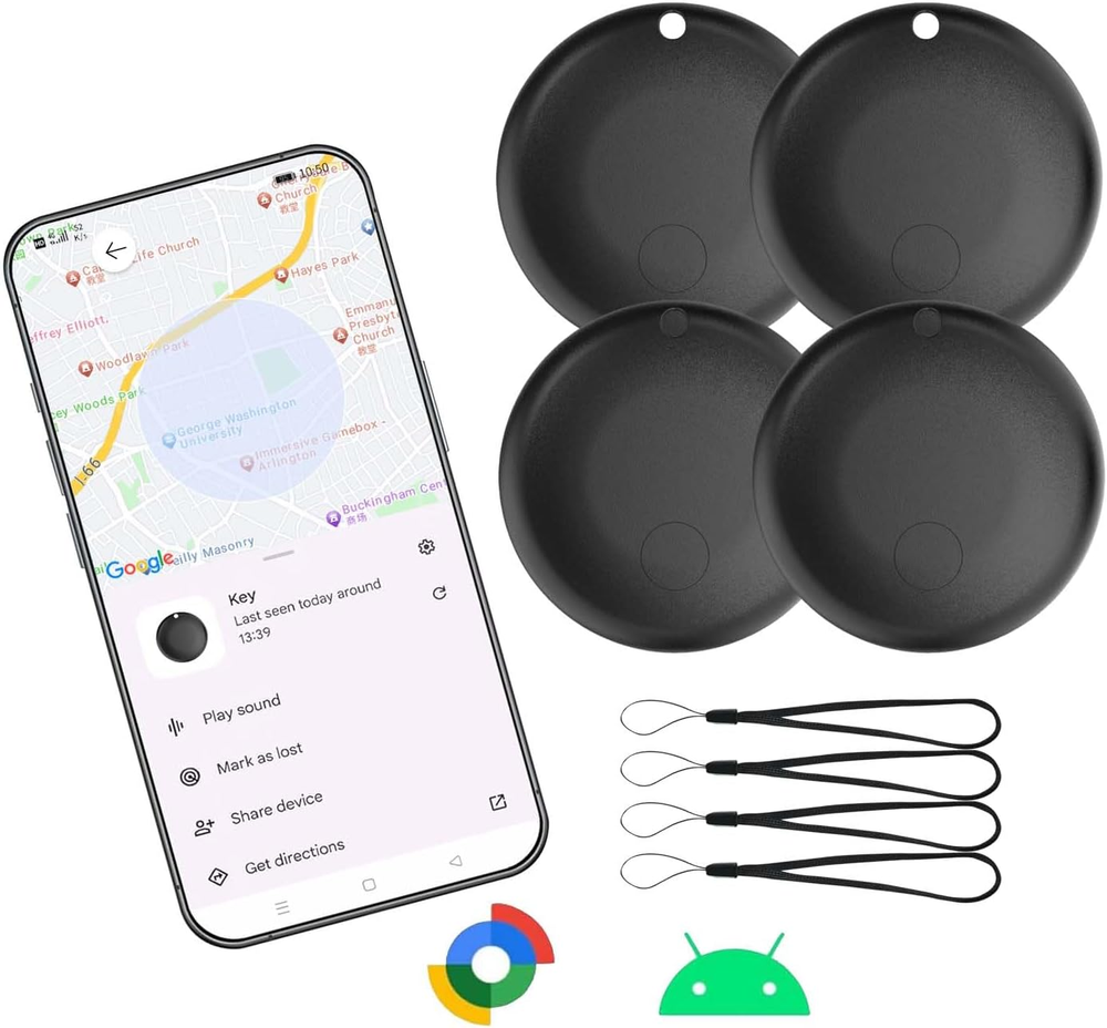 Air Tag for Android,Air Tags-4 Pack Android Google Certified Android Tracker Tag