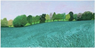 David Hockney Early Blossom Near Brid 2009 Medium Poster
