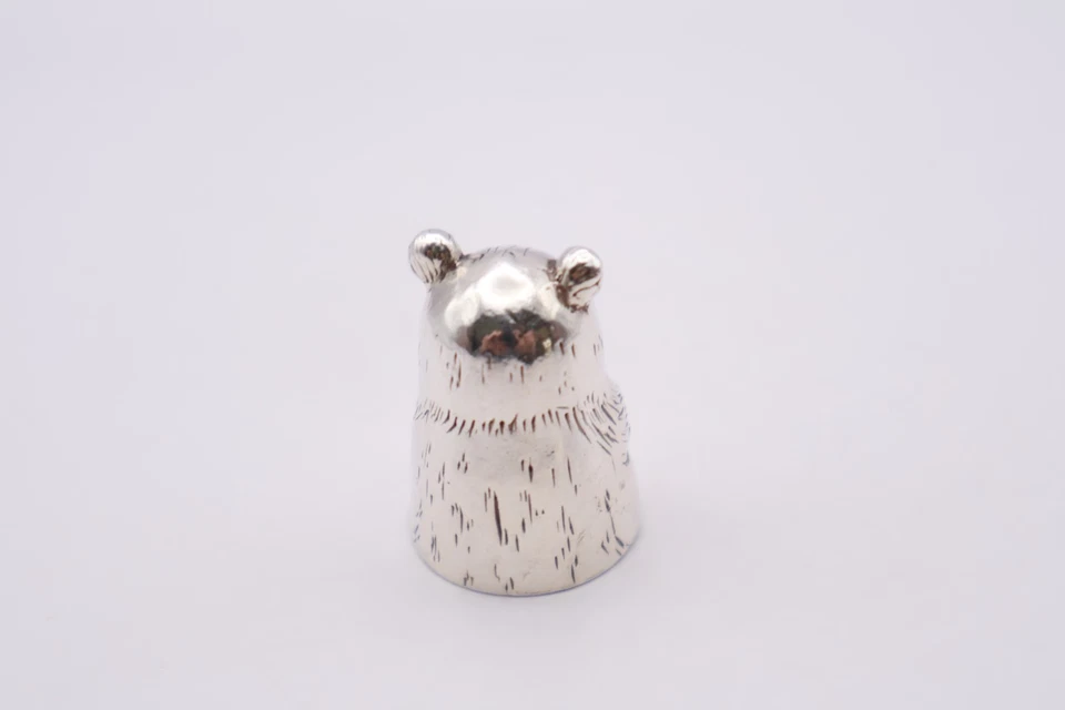 Vintage Sterling Silver Novelty Teddy Bear Thimble Hallmarked London 1986 - Image 3 of 4