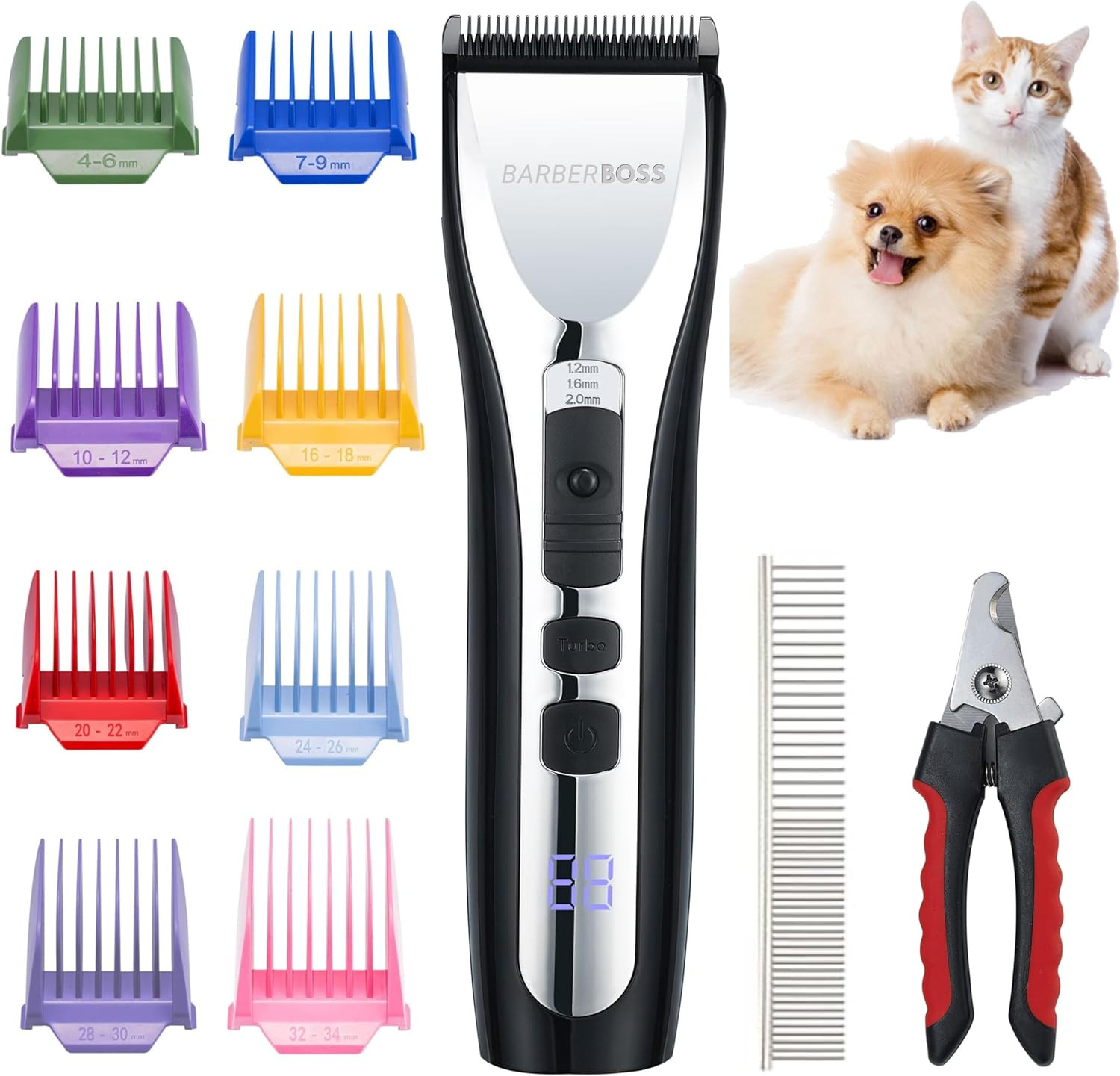 Set Toelettatura Animali Domestici IPX7 - Rasoio Professionale senza Fili