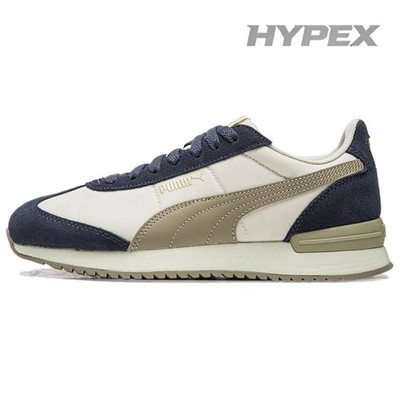 PUMA R78 Nylon Abrasion Resistant Low Top Casual Shoes Unisex Beige Blue