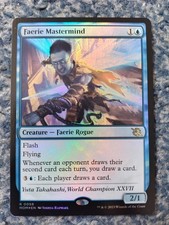 MAGIC THE GATHERING MTG 1x FOIL MARCH OF THE MACHINE RARE FAERIE MASTERMIND NM/M