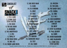 1999 Comic Images WWF SmackDown! #72 Checklist