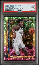 2025-26 KAM JONES Topps Chrome RC 1st Day Tri-Color Ref /8 SSP PSA 9🔥No 10s