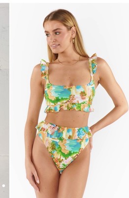 Show Me Your Mumu Swimsuit XL Bikini Palermo 2 Piece Ruffle Beach New NWT