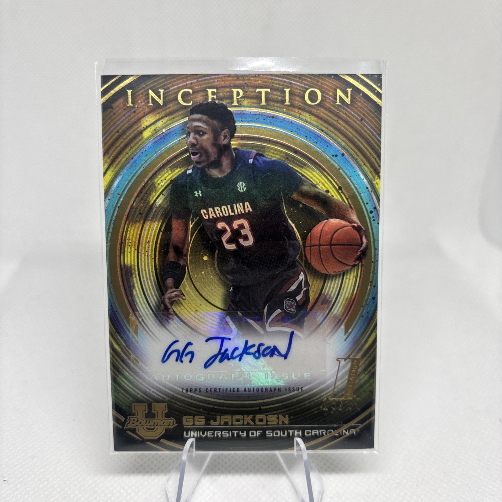 2022 Bowman Inception University Gold Foil /50 GG Jackson #BIA-GJ Auto