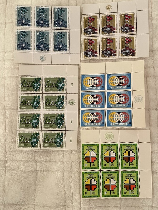UNITED NATIONS: New York 1971-1973 MNH Completed in 5 Sets - Block of 6 & 8