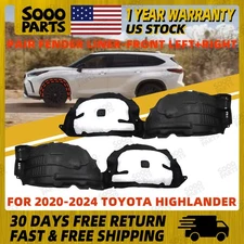 Pair Front Left & Right Inner Side Fender Liners For 2020-2024 Toyota Highlander