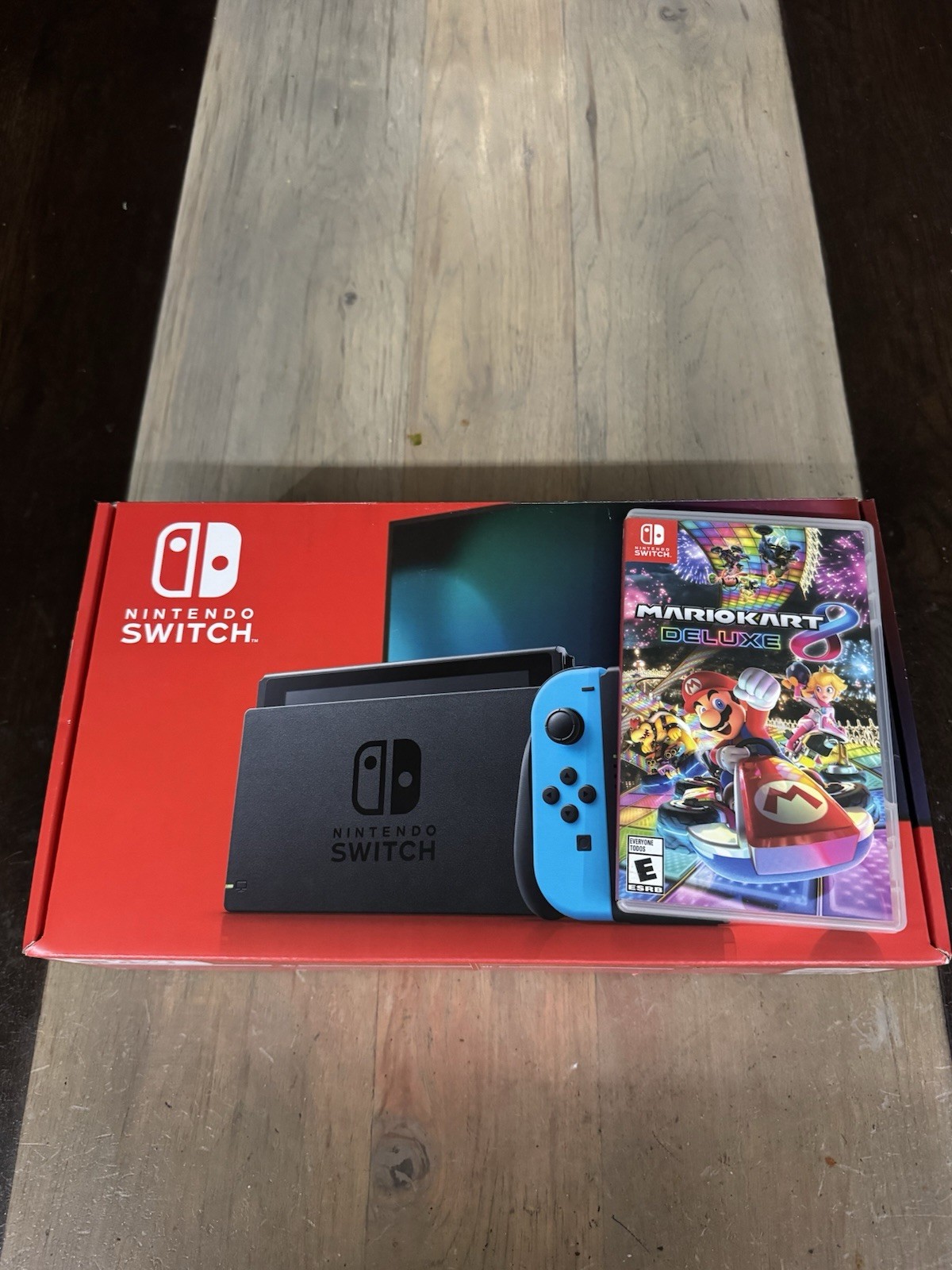 Nintendo Switch with Neon Blue and Neon Red Joy-Con (HAC-001-01)