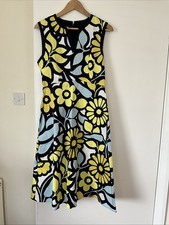 Women’s Hobbs Navy Sleeveless Cotton Dress, UK Size 12 Excellent Condition