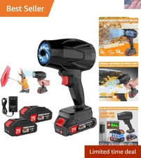 Rechargeable Handheld Leaf Blower - 400 CFM Airflow & Adjustable Speed Control