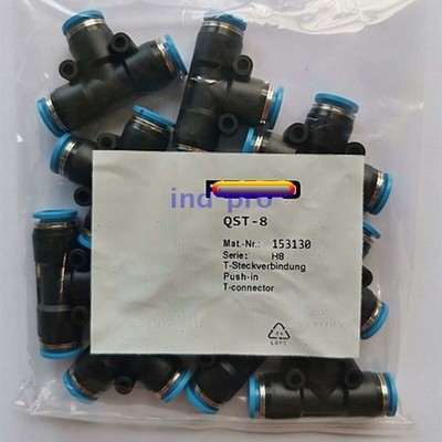 10PCS/Bag New QST-8 Push-in Tee-Fitting 153130 #xh