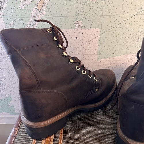 EUC! Cat Caterpillar braune Leder Stahlkappe Arbeitsstiefel Größe 13 Weite - wasserdicht! - Bild 9 von 17