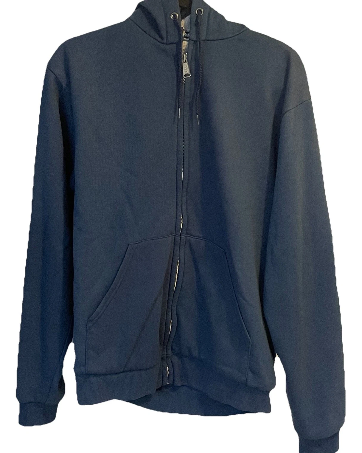 Vintage Muleskins By Carhartt Waffle Thermal Lined Full Zip Hoodie Navy Size XL