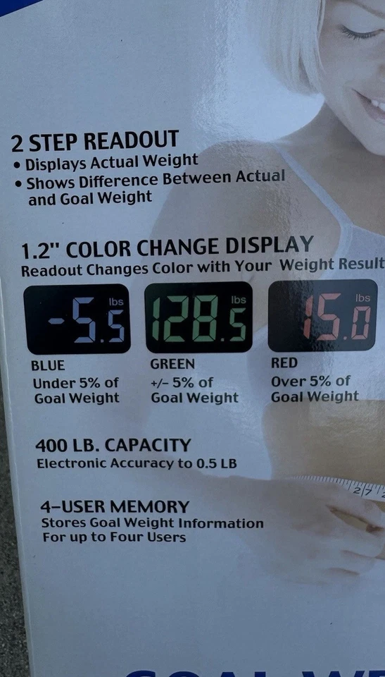 HoMedics SC-390 HealthStation Escala de Peso de Objetivo Peso Corporal Salud Digital NUEVO Foto 4 de 4