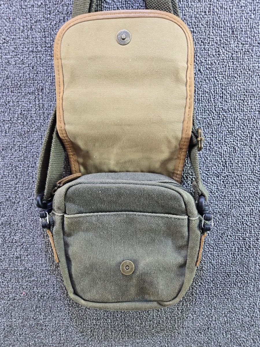 LL Bean Crossbody Bag Brown Canvas Purse View 2