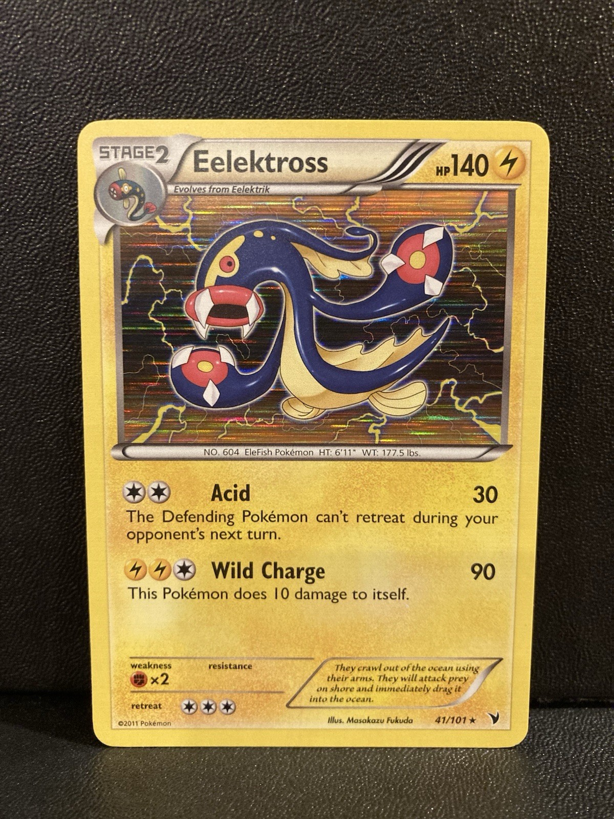 Eelektross - 41/101 - Holo Rare LP English Pokemon Noble Victories