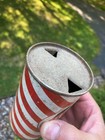 VTG  Flat Top Steel Beer Can 12oz ALPINE  1950s Green Red Stripe Chicago USA! — photo 5
