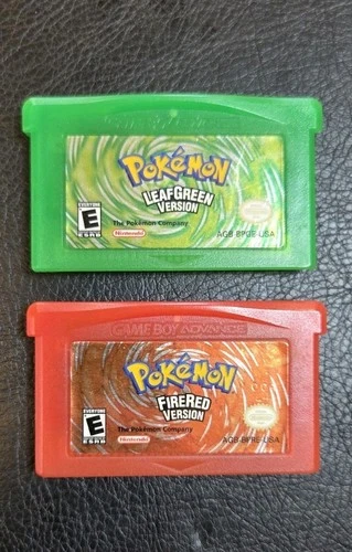 Nintendo Pokémon LeafGreen & FireRed Authentic Cartridges