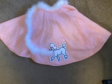 Poodle Skirt Handmade Pink Felt Halloween 24" waist XS